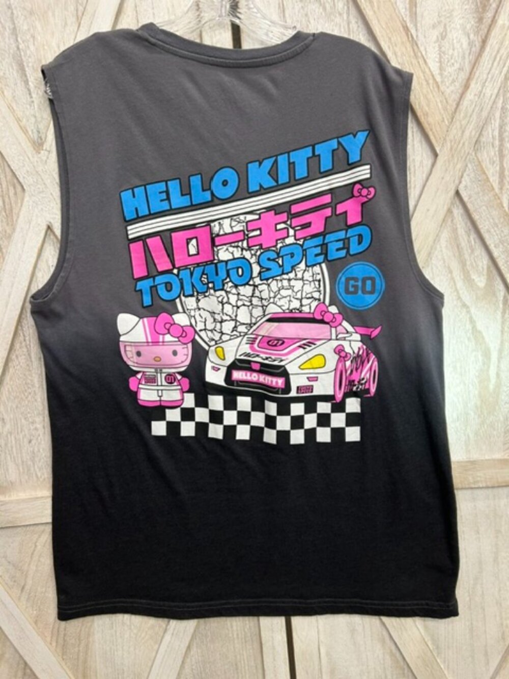 Hello Kitty Tokyo Speed Shirt Mens L JDM Racing Car Graphic Muscle Tee Sanrio